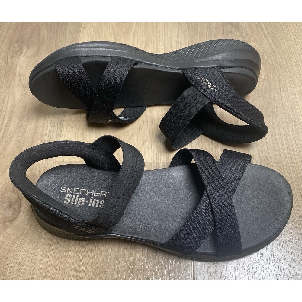 Skechers Slip-ins Ultra Flex 3.0 Never Better Sandal Black Women's Size 11 - Picture 2 of 8